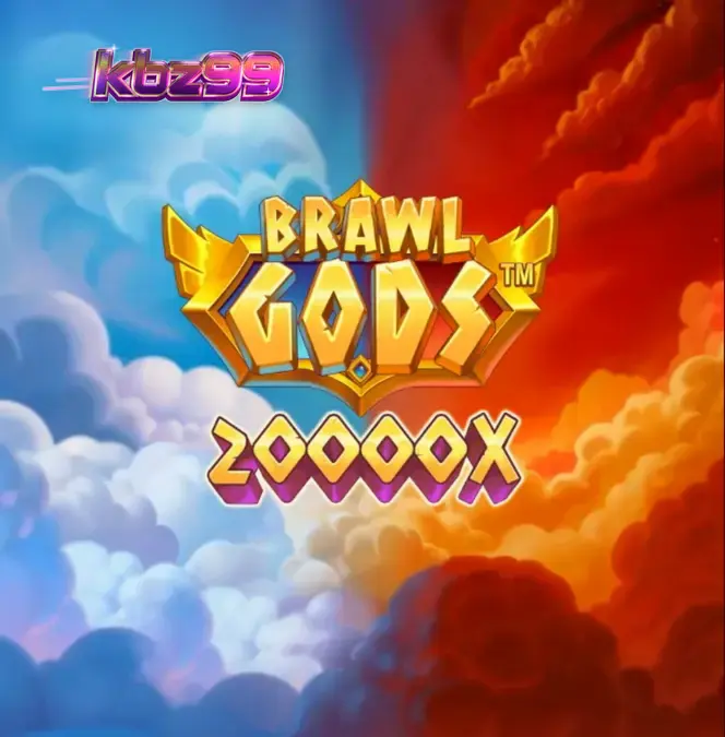 หน้าจอเกมสล็อต Brawl Gods แสดงการปะทะกันของเทพเจ้าซุสและฮาเดส